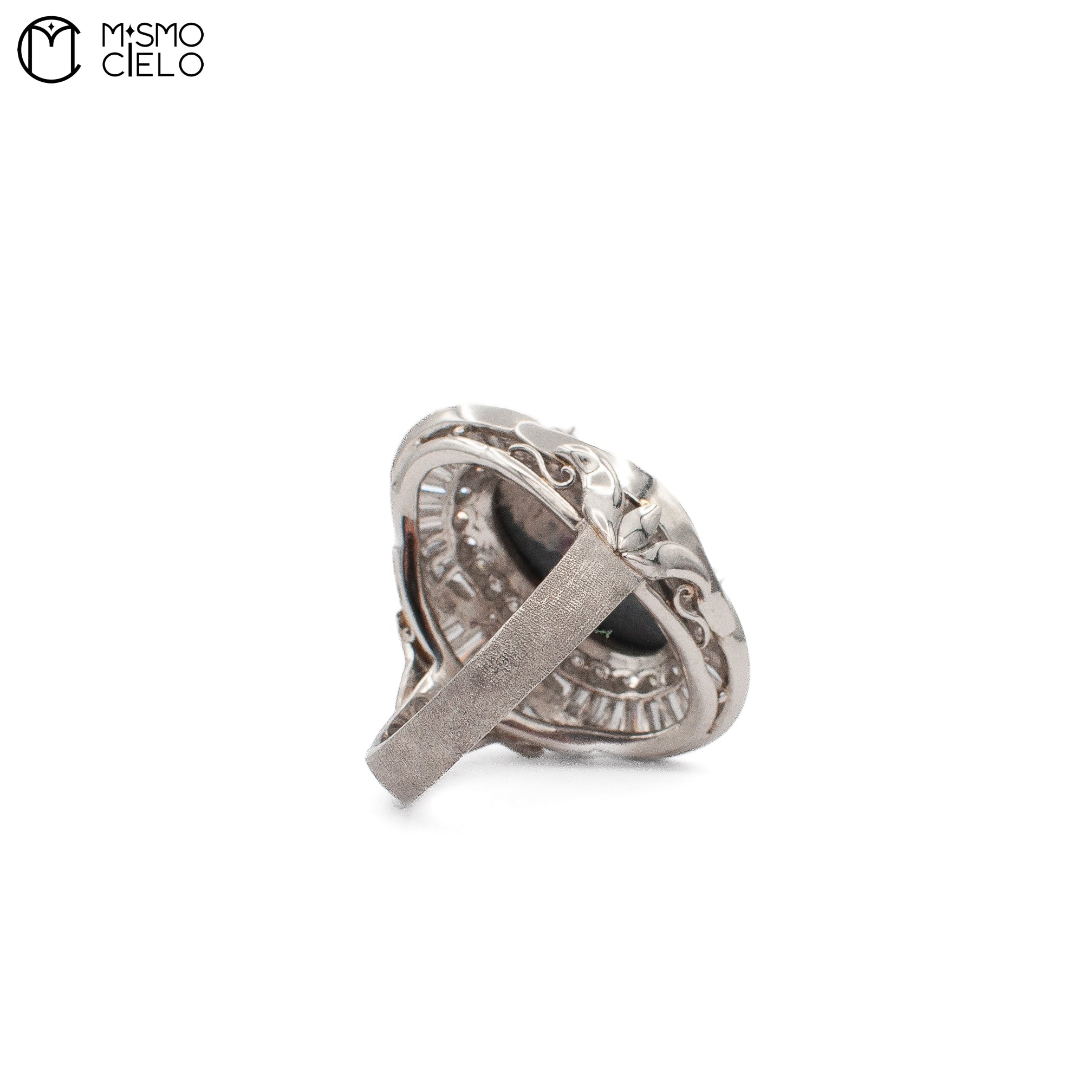 Rare Platinum 900 Opal and Diamond Ring