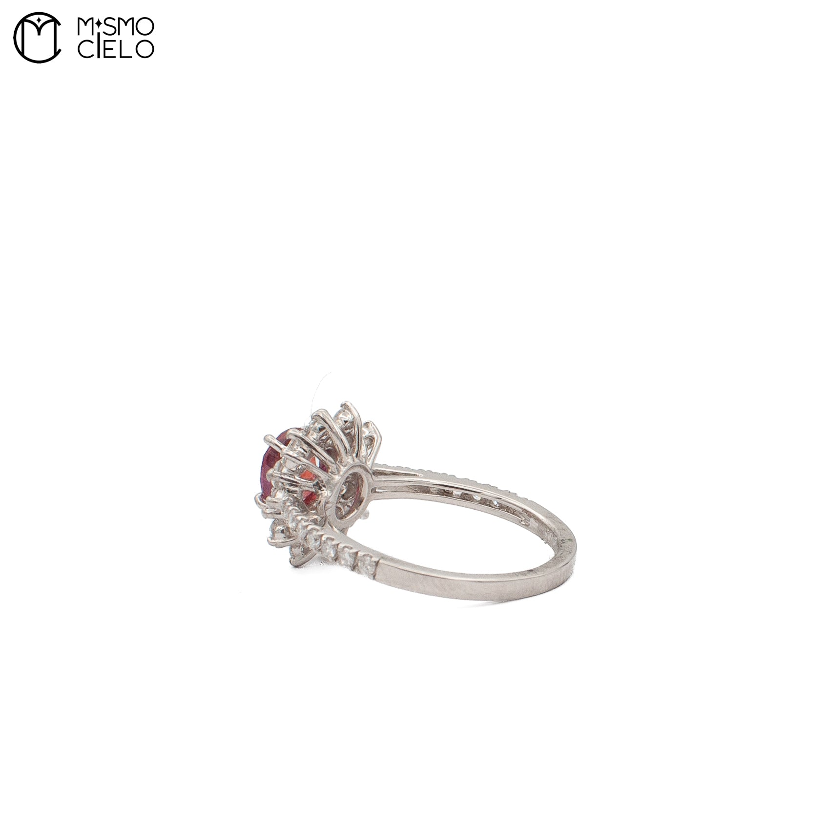 Platinum 900 Ruby and Diamond 5.52g Ring Size 13