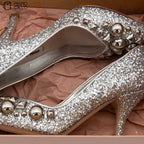 Glitter Pumps Size 34 *