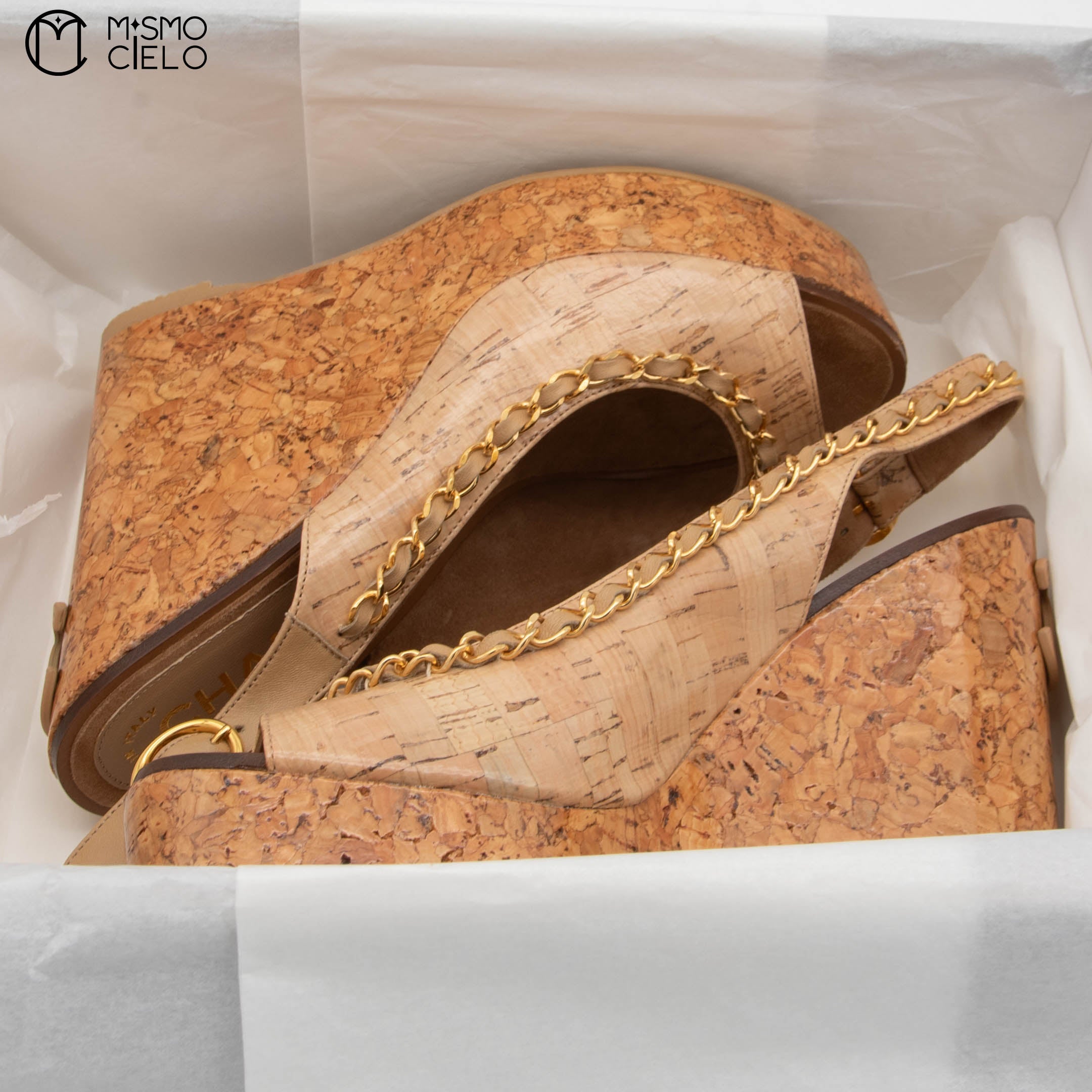 Chain Wedge Sole Shoes Size 36.5 *
