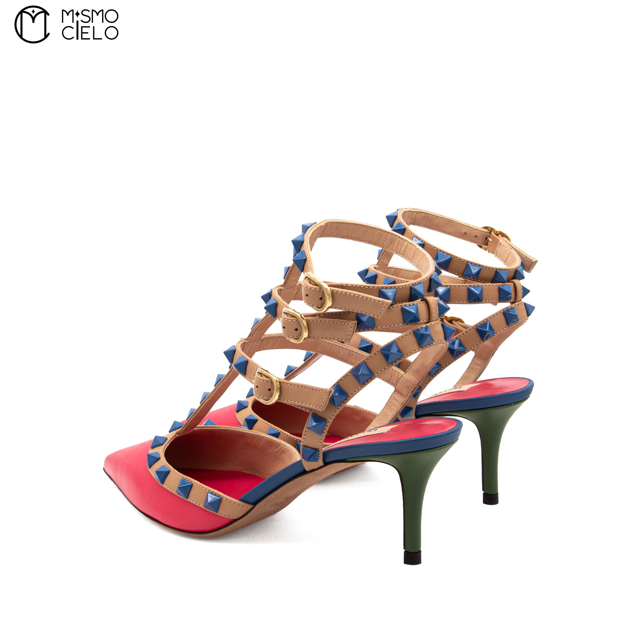Pink Studded High Heel Shoes Size 36 *