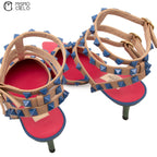 Pink Studded High Heel Shoes Size 36 *