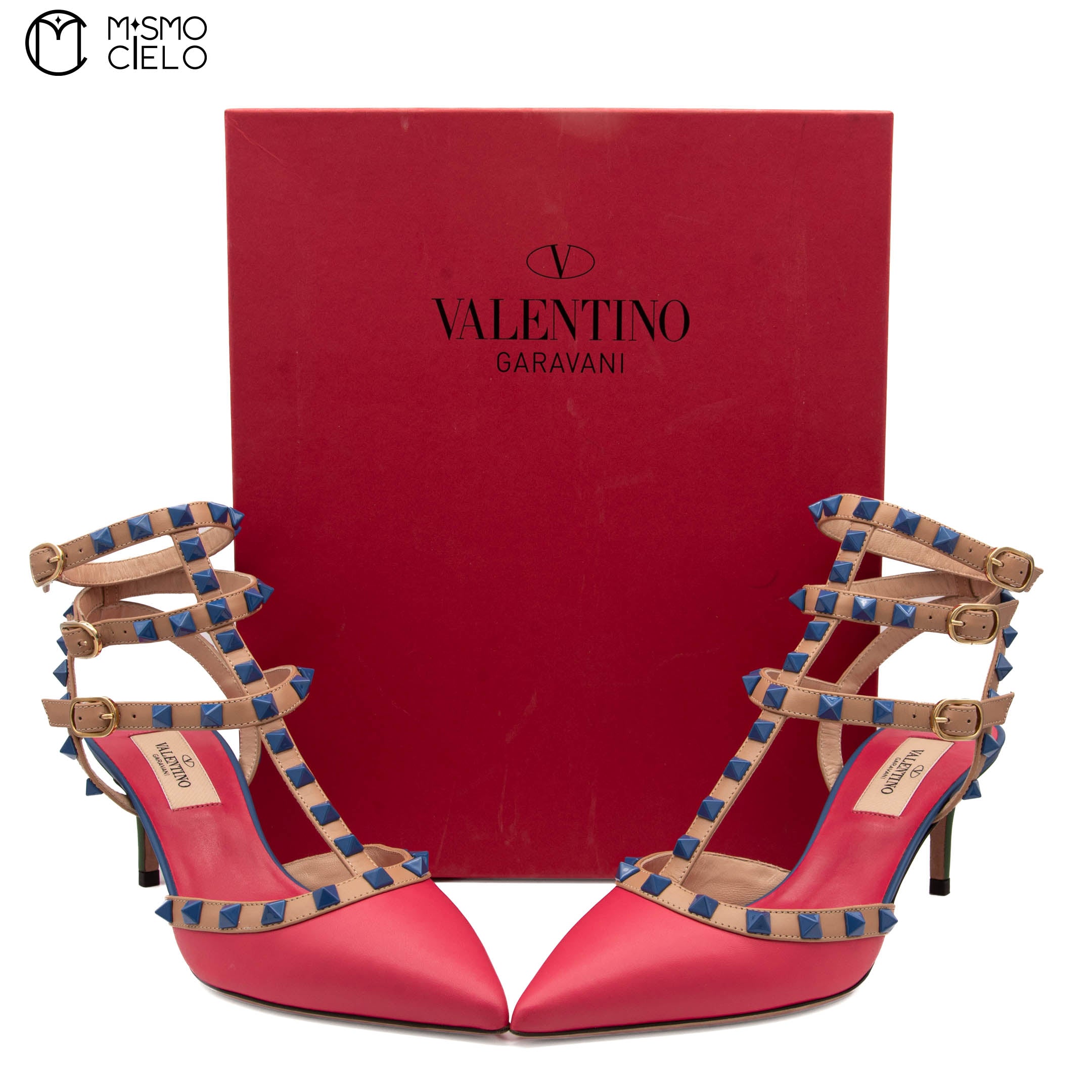 Pink Studded High Heel Shoes Size 36 *