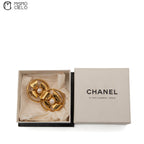 Pearl coco Mark Windmill Ribbon Gold Plate Clip-on Earrings