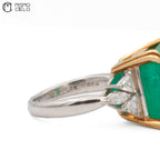 Rare Platinum 900 and Gold Sapphire and Diamond Ring Investment Piece