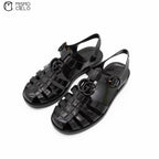 Glossy Double Fisherman Sandals *