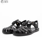 Glossy Double Fisherman Sandals *