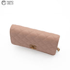 Special Edition Pink Matelasse Caviar Wallet with Chain  *