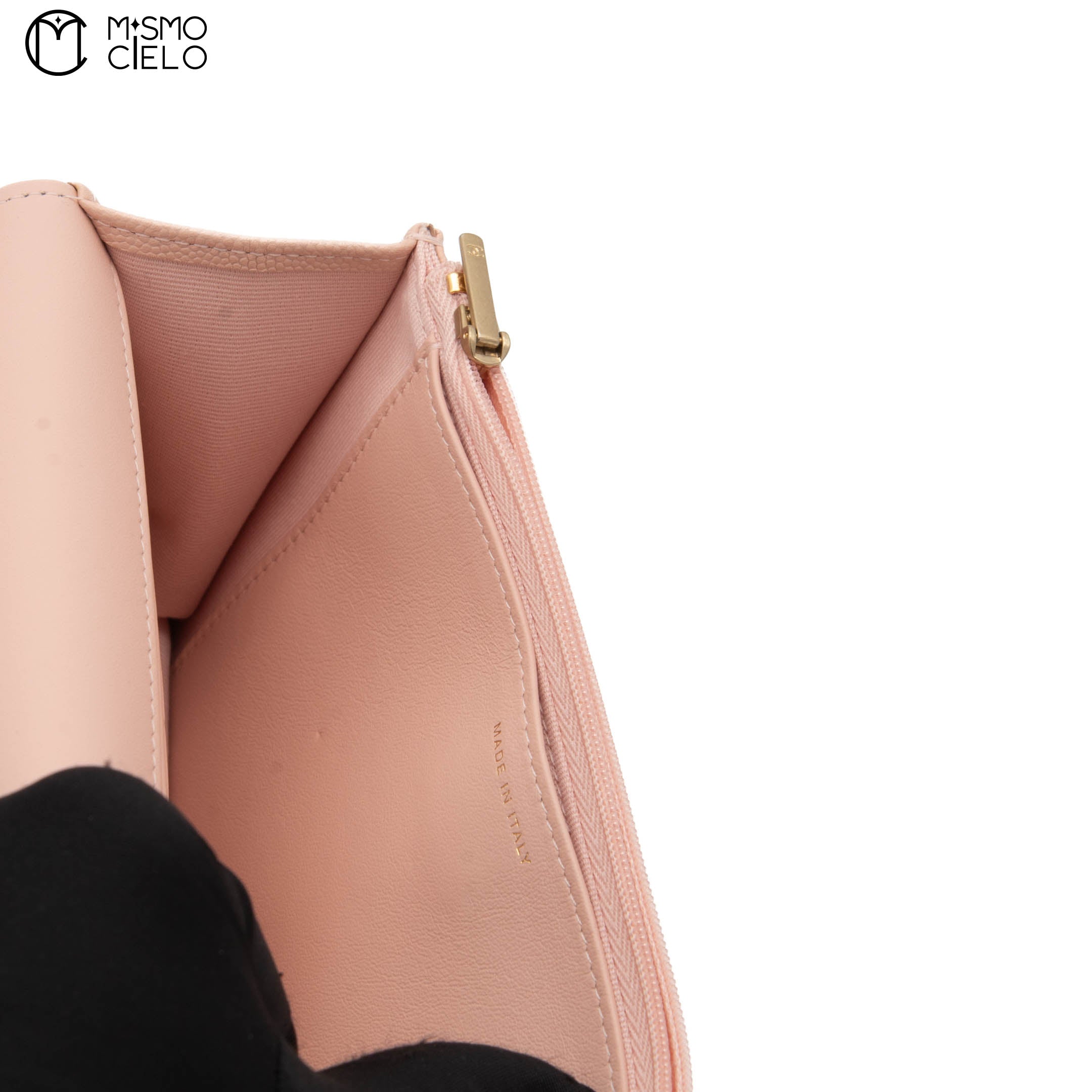 Special Edition Pink Matelasse Caviar Wallet with Chain  *