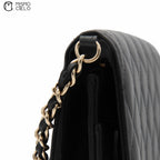 CC Quilted Lambskin Pearl Wallet with Chain