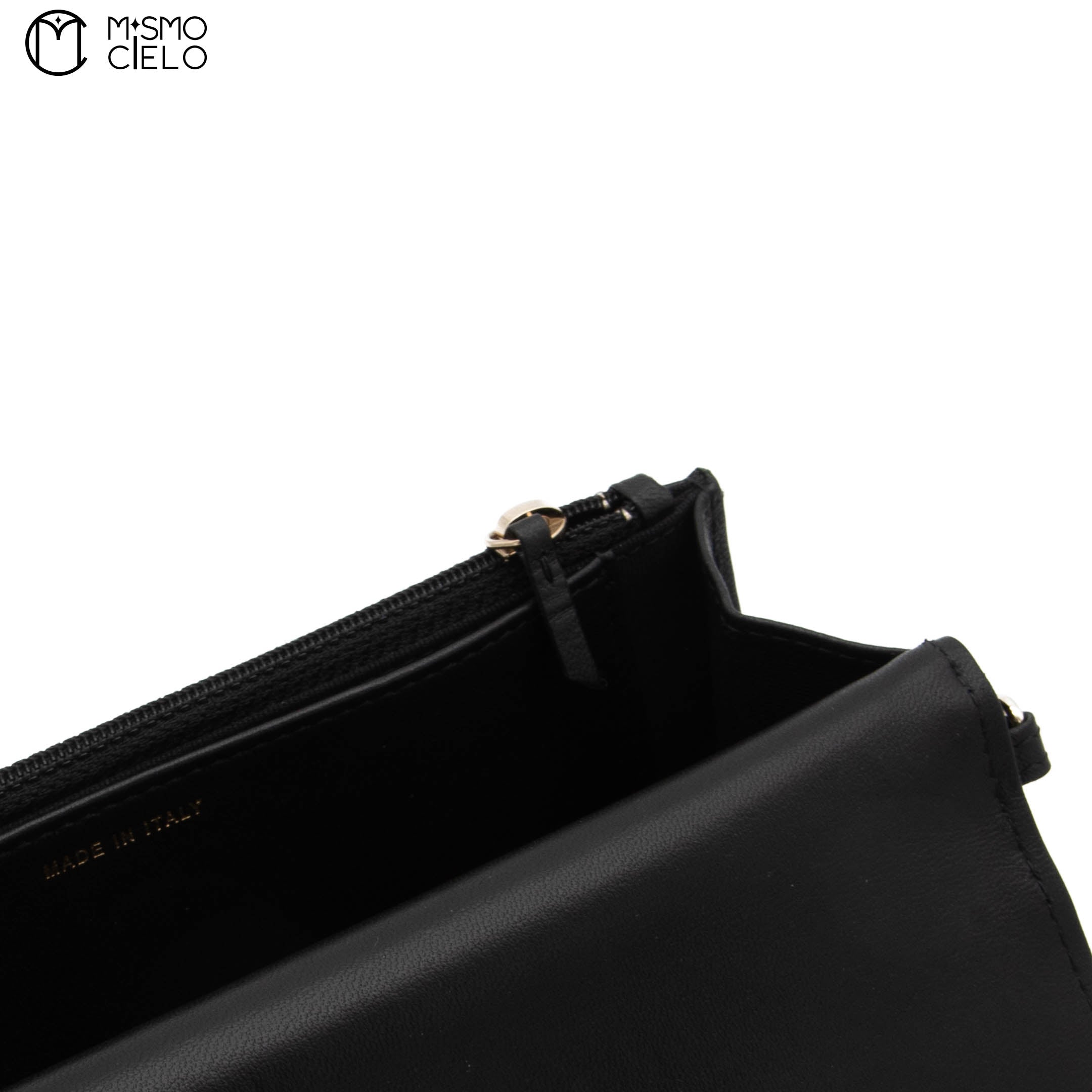 CC Quilted Lambskin Pearl Wallet with Chain