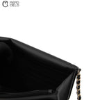CC Quilted Lambskin Pearl Wallet with Chain