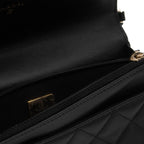 CC Quilted Lambskin Pearl Wallet with Chain
