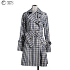 Navy Striped Trench Coat Blue London Label