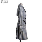 Navy Striped Trench Coat Blue London Label