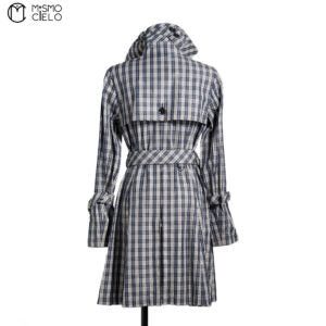 Navy Striped Trench Coat Blue London Label