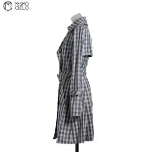 Navy Striped Trench Coat Blue London Label