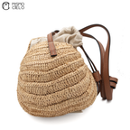 LOEWE Beige Raffia A623M96X01 Shell Shoulder Bag