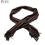 LOUIS VUITTON Brown Striped Scarf 140 cm *