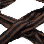 LOUIS VUITTON Brown Striped Scarf 140 cm *